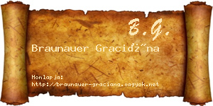 Braunauer Graciána névjegykártya